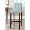 Blue Tufted Bar Stool with Footrest P44200