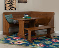 Natural Pine Wood Corner Dining Table with Storage J12749