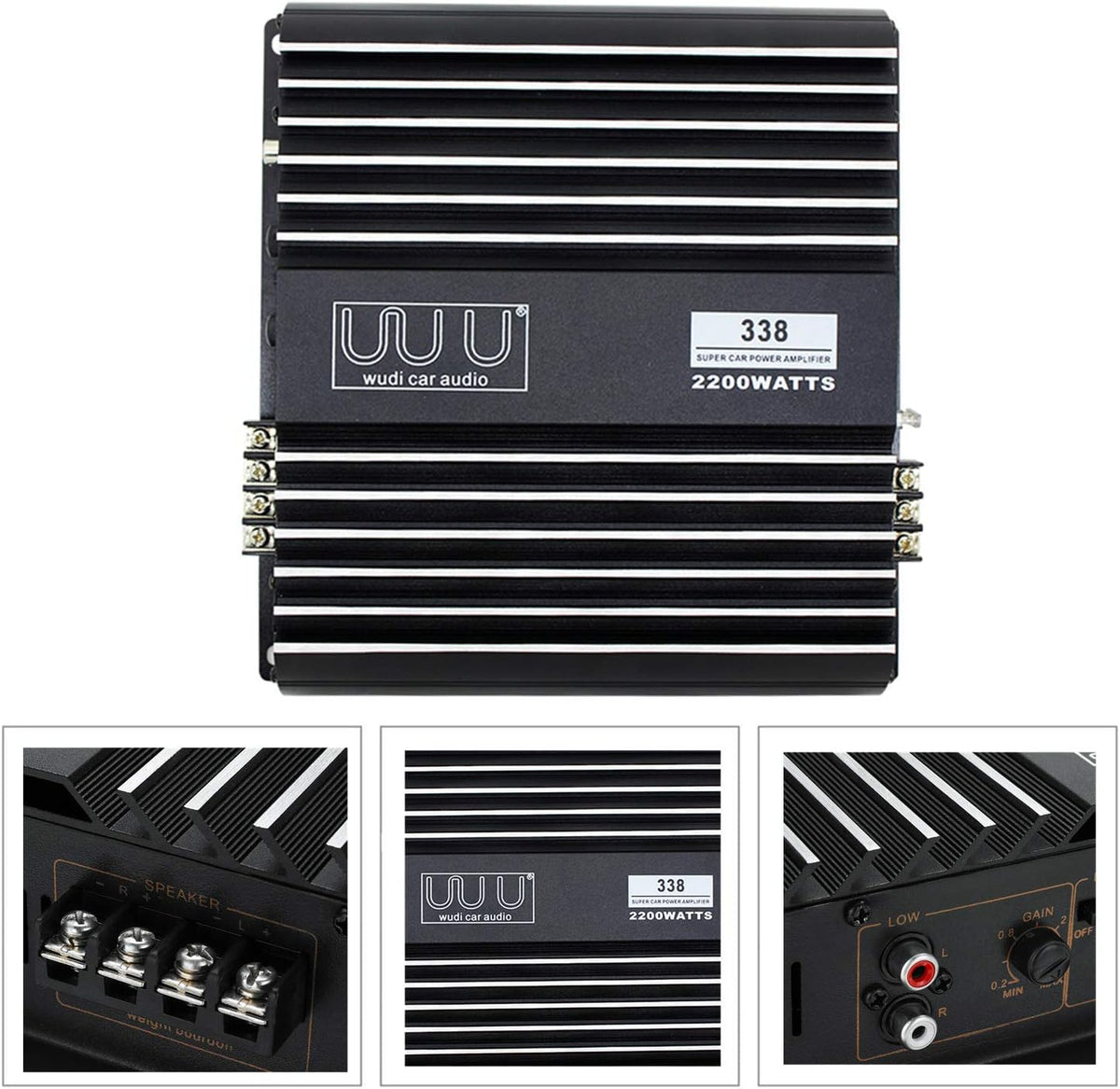 2 Channel 2200W Car Audio Amplifier W382