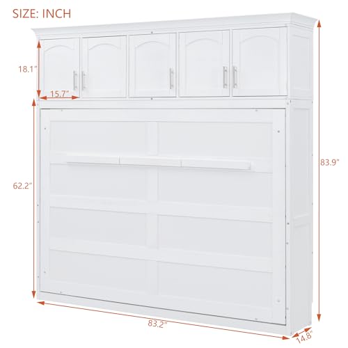 Full Size Murphy Cabinet Bed with Drawer O788