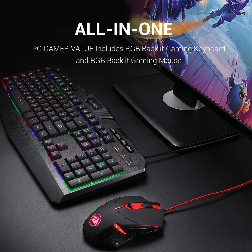 RGB Backlit Gaming Keyboard and Mouse Combo Set C461
