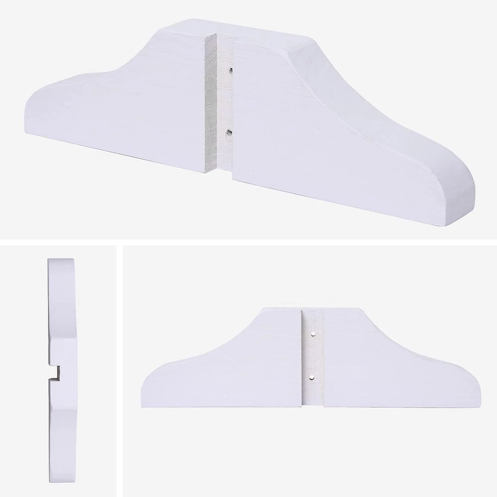 Wood Room Divider Stand 2PCS White E82549