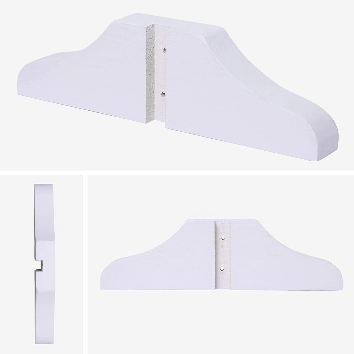 Wood Room Divider Stand 2PCS White E82549