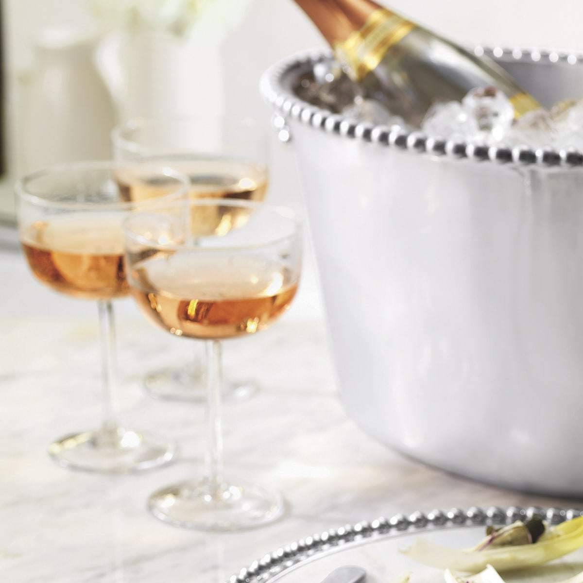 Pearled Medium Ice Bucket Y3607