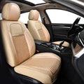 Black & Red Trim Faux Leather Full Set Auto Seat Covers Z3249