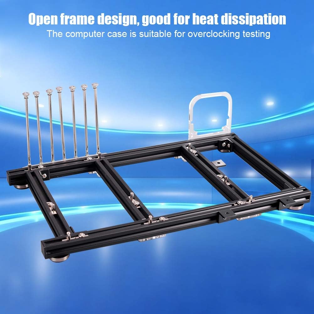 Black Open Frame Aluminum Alloy ATX Computer Case G445