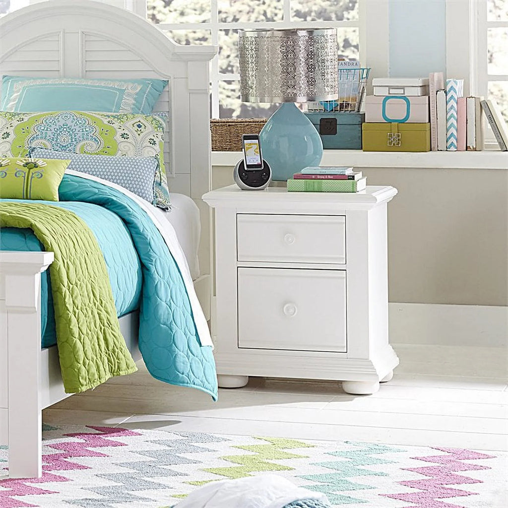 White 2 Drawer Night Stand M409192