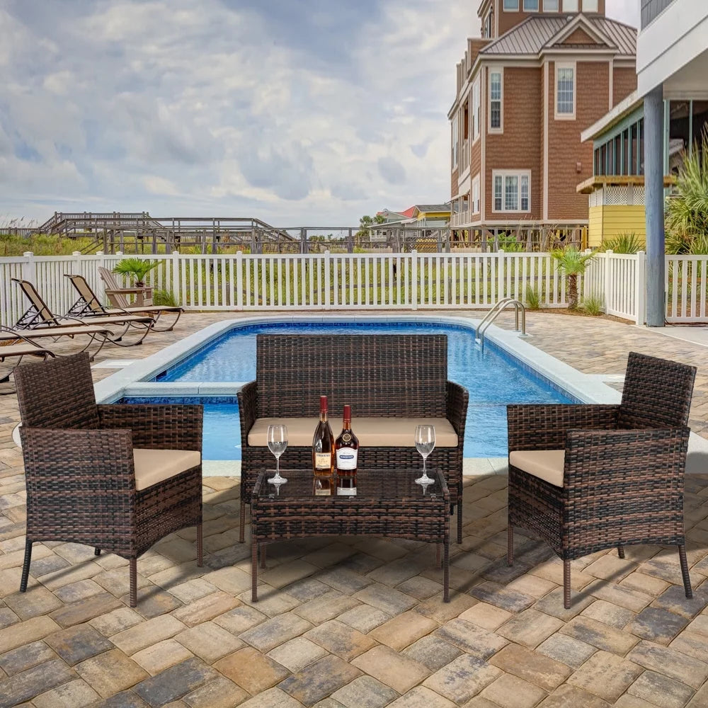 3 Piece Wicker Bistro Set H68776