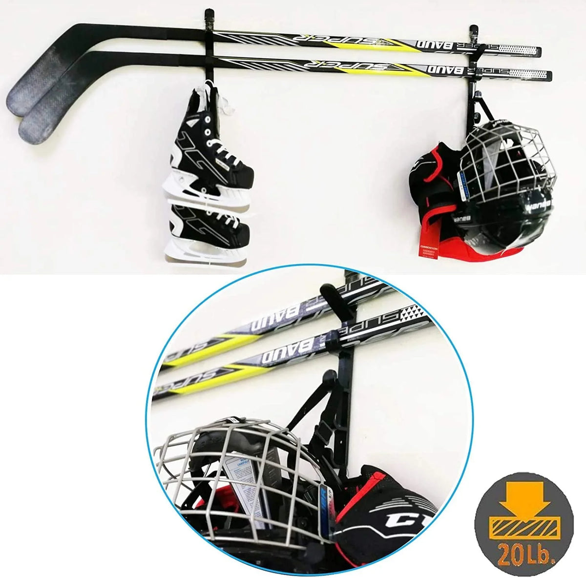 Wall Mount Hockey Stick Rack Q232