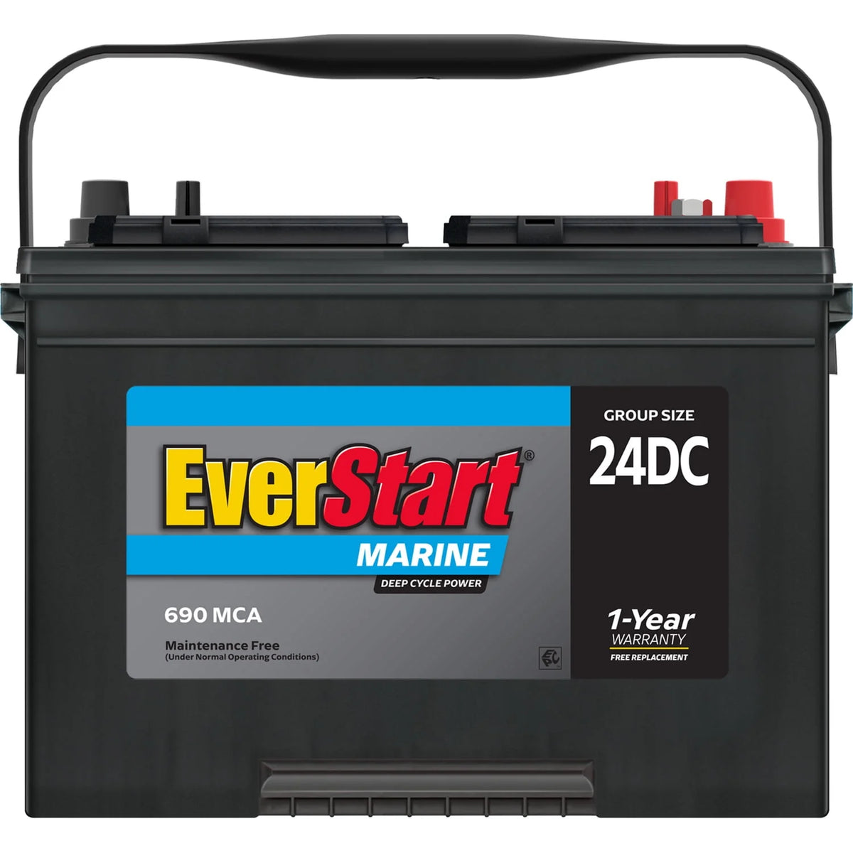 Lead Acid Marine & RV Deep Cycle Battery Group Size 24DC 12 Volt 690 MCA Y927