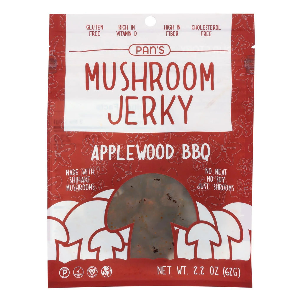 Mushroom Jerky Applewood BBQ 2.2 OZ Case of 6 E215