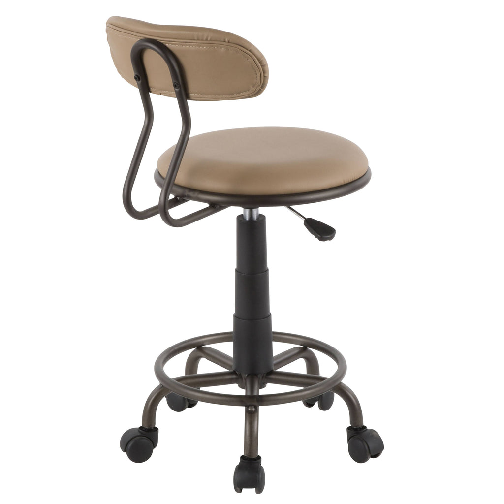 Antique Metal Camel Task Chair X656