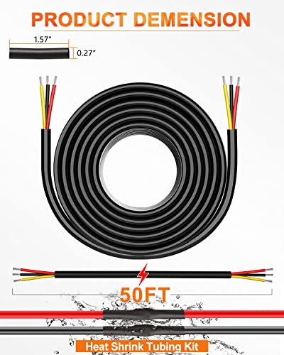10 Gauge 2 Conductor Tinned Copper Electrical Wire 15FT L128556