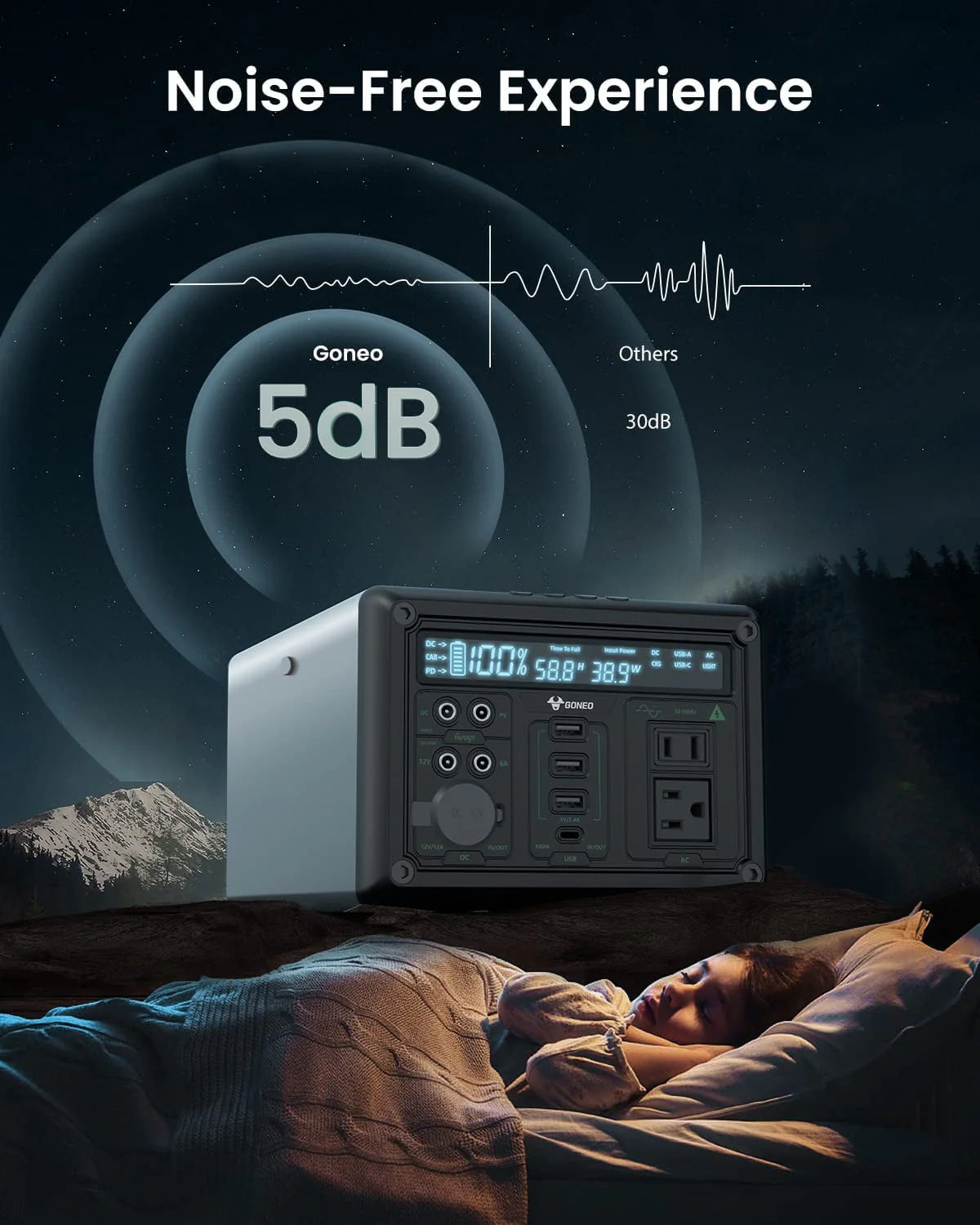 Portable Power Station 607Wh 600W AC Outlet K91391