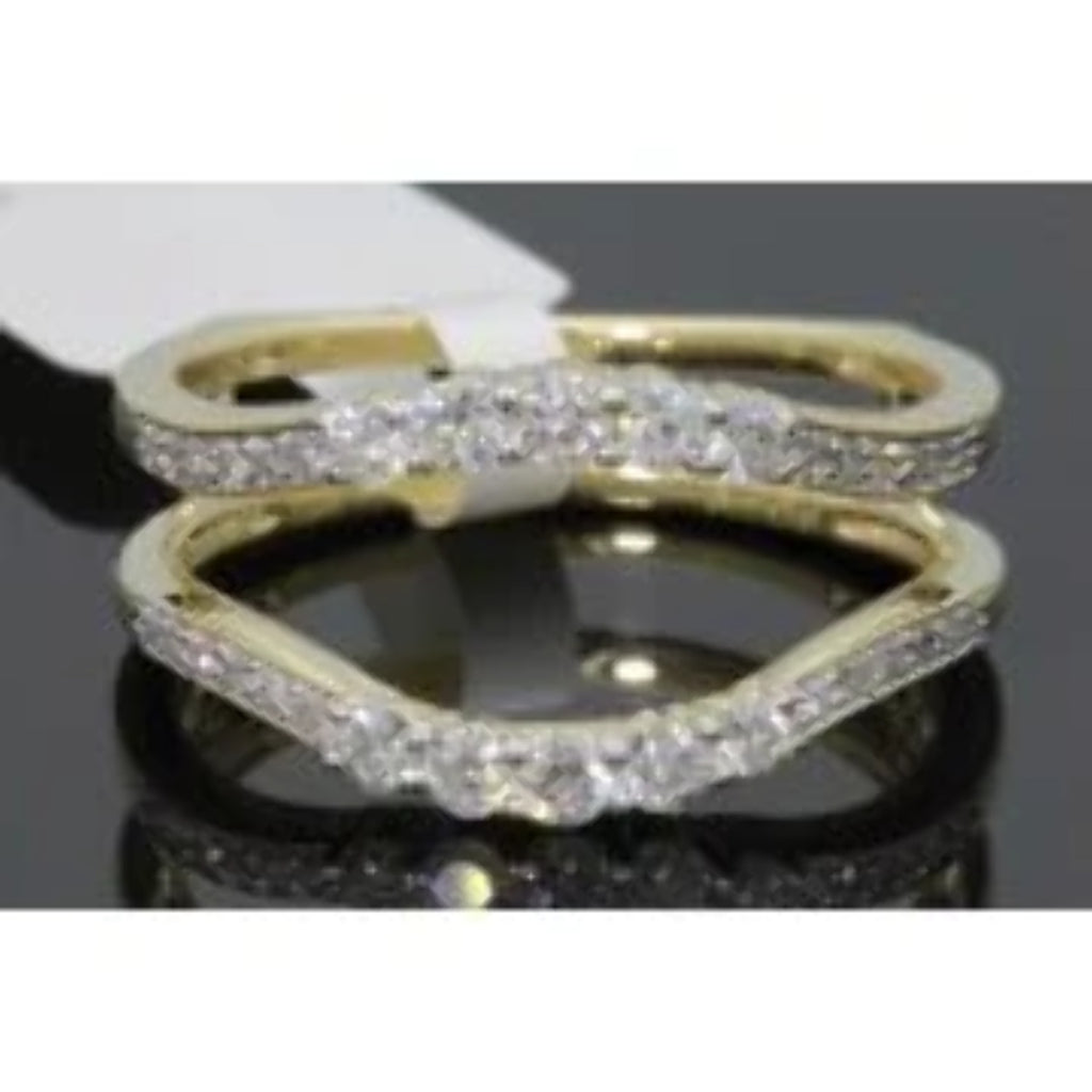 10K White Gold Diamond Engagement Ring Bridal Set S190