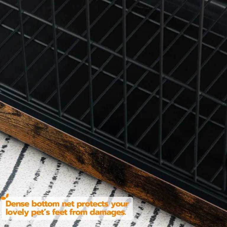 Large Wooden Dog Crate Furniture with Pull-Out Tray V440