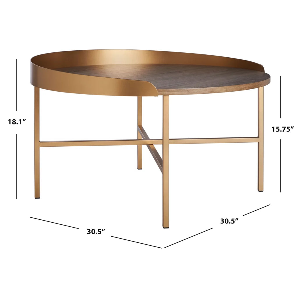 Round Light Grey Oak Coffee Table V3617