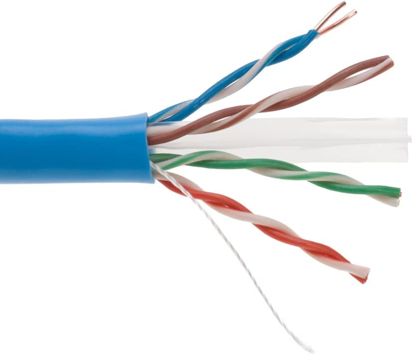 1000ft CAT6 Solid Cable 550Mhz UTP 23AWG Network Wire Bulk Blue L424