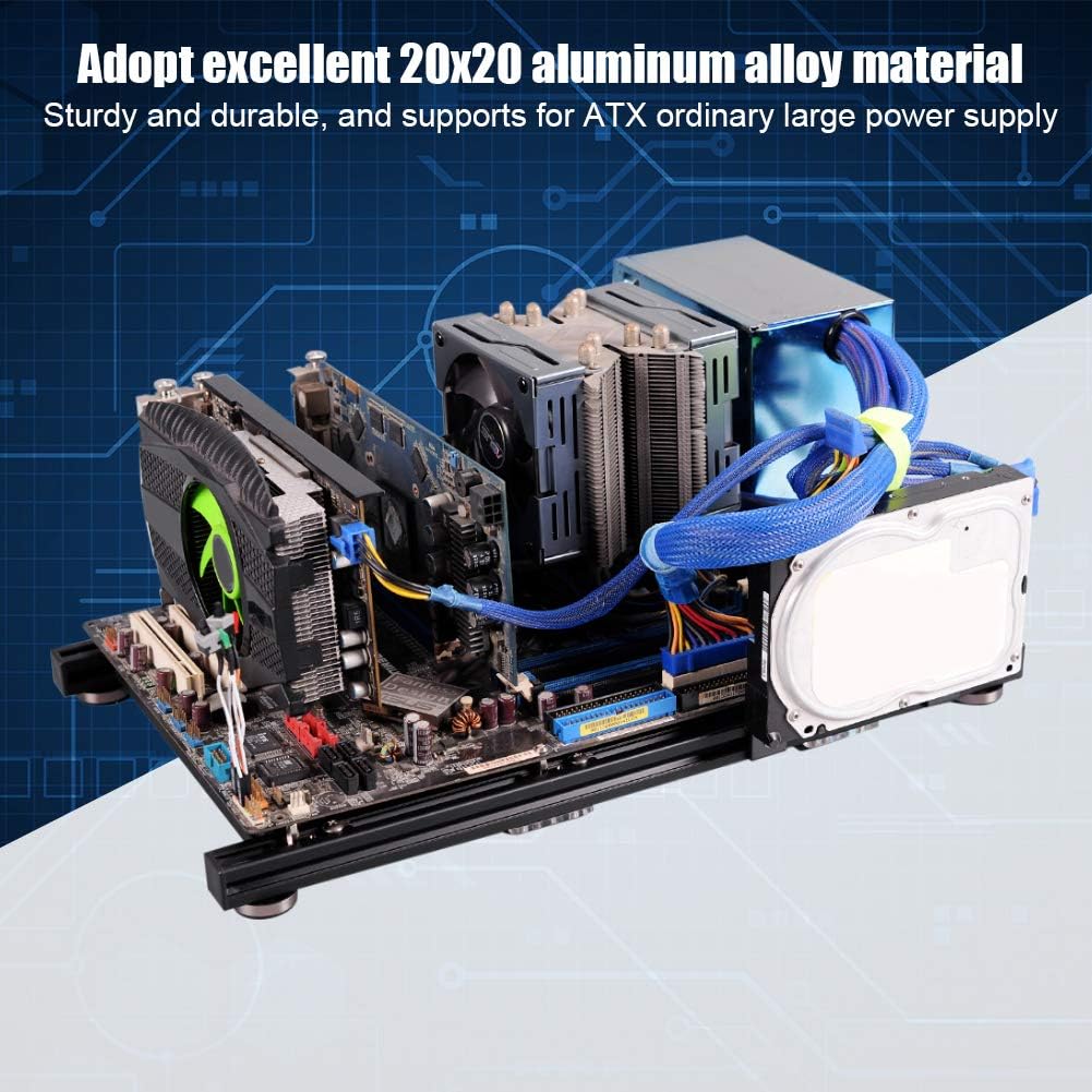 Black Open Frame Aluminum Alloy ATX Computer Case G445