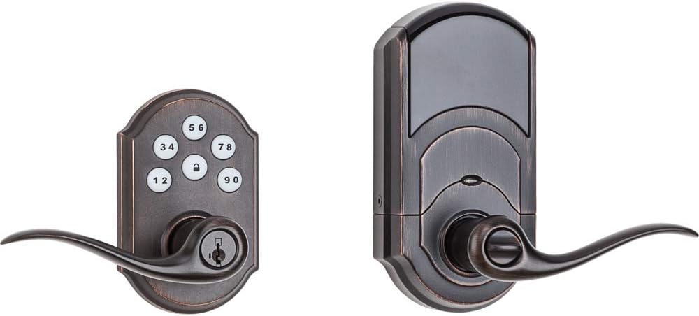 Satin Nickel SmartCode Leverset V29688
