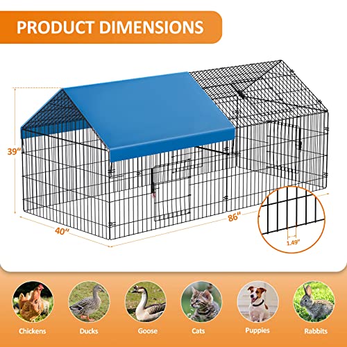 Metal Chicken Coop with Cover H314