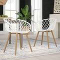 White Cross Back Arm Chair P702