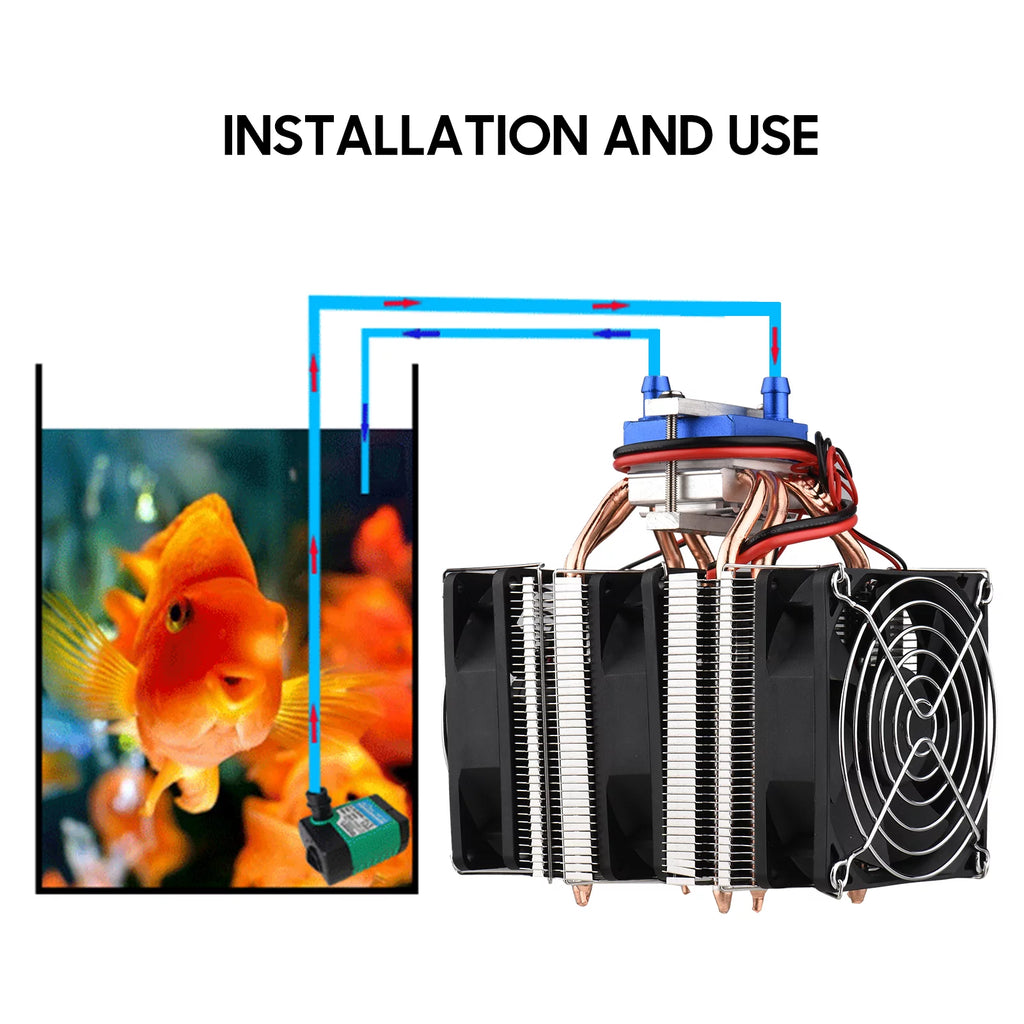 120W Semiconductor Refrigeration Aquarium Chiller for 30 Liters O831001