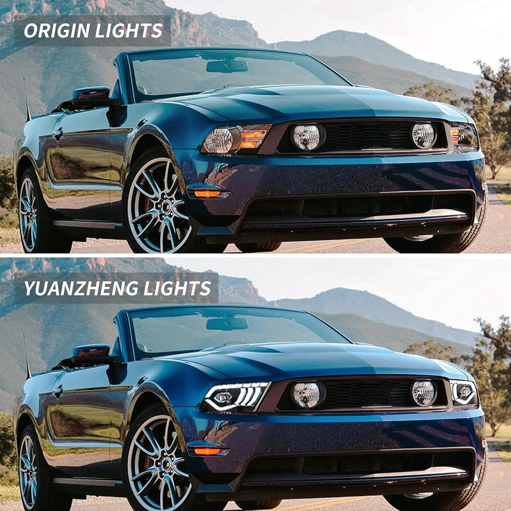 LED Headlights for 2010-2014 Ford Mustang with Dynamic DRL & Sequential Turn Signal P312839