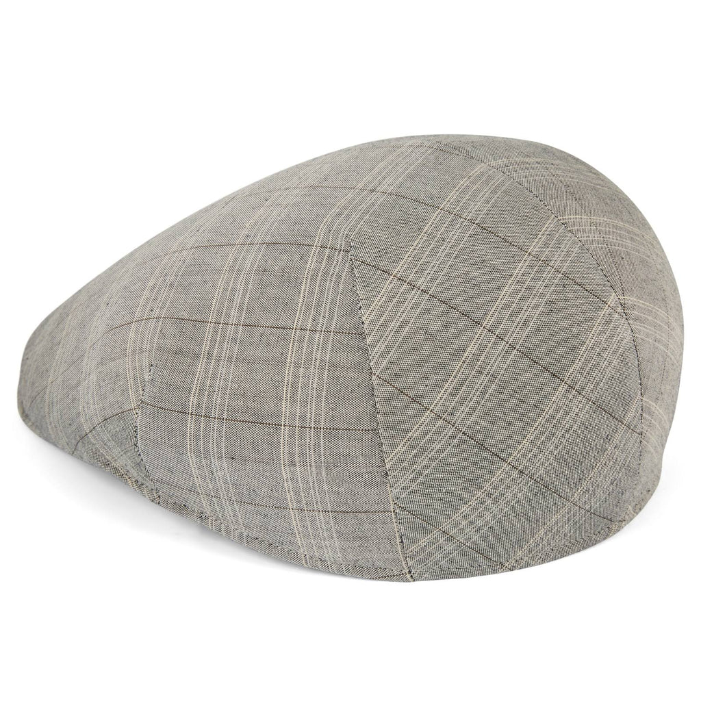 Grey Plaid Flat Cap H70462