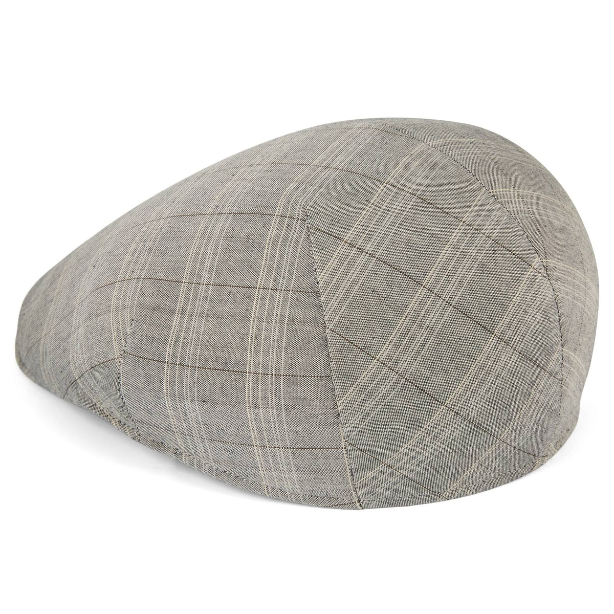 Grey Plaid Flat Cap H70462