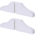 Wood Room Divider Stand 2PCS White E82549
