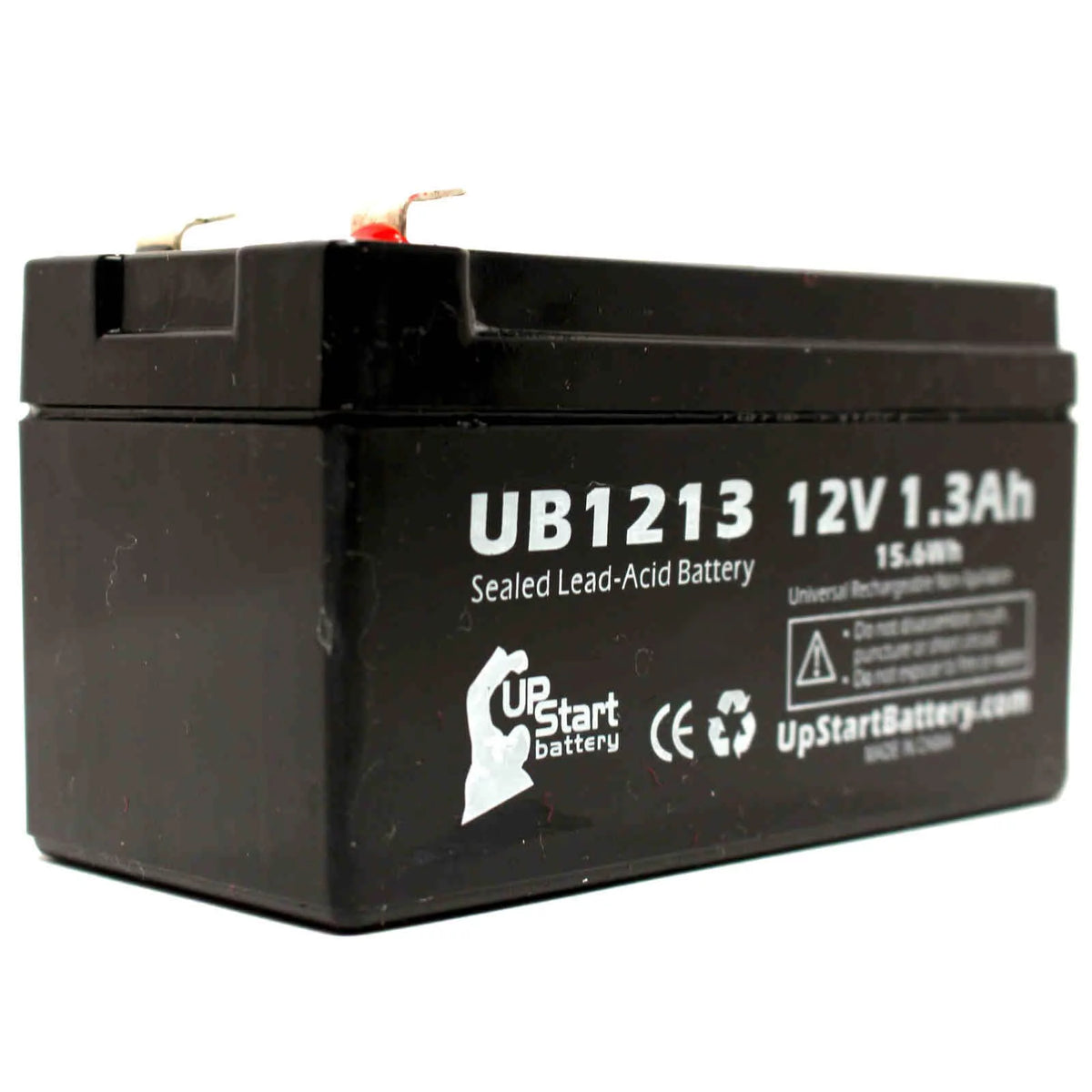 12V 1.3Ah Sealed Lead Acid Battery with Terminal Adapters Q896396