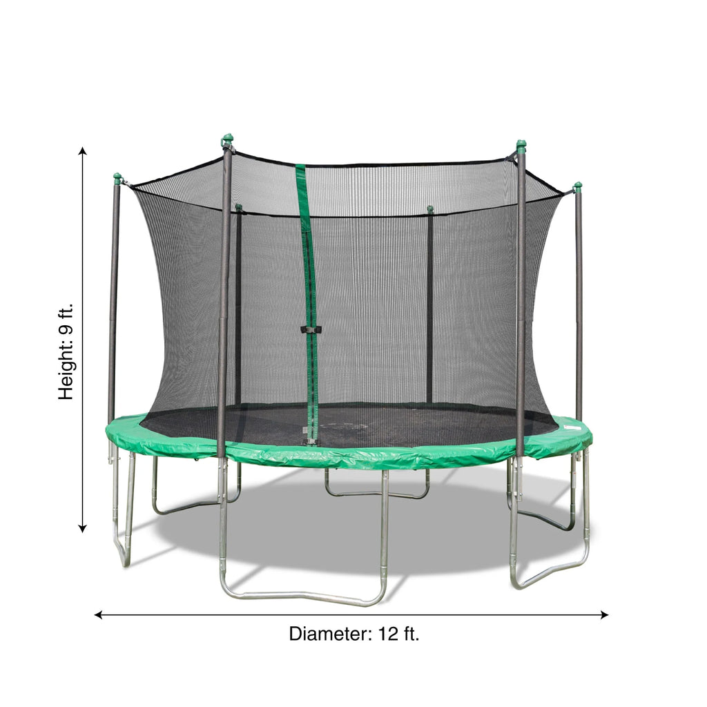 12' Trampoline with Safety Enclosure & Jump Mat Q40639