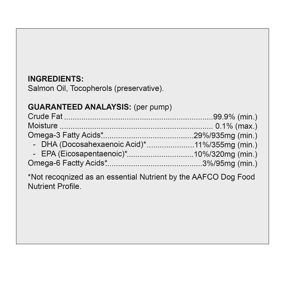 Salmon Oil Omega 3 Dog Food Supplement O53036