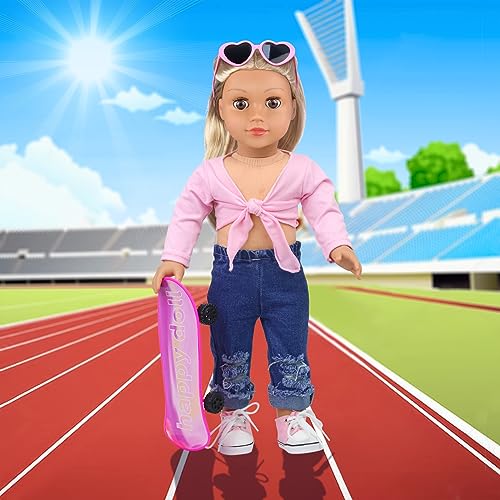 18 Inch Doll Skateboard Outfit Set S626