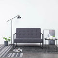 Dark Gray 2-Seater Sofa with Armrests H441