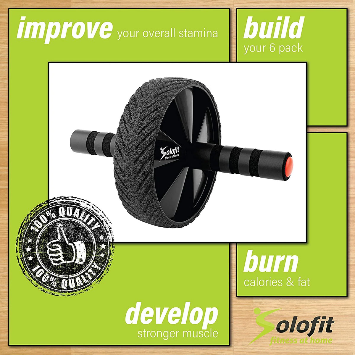 Ab Roller Wheel with Anti-Slip Grips T265