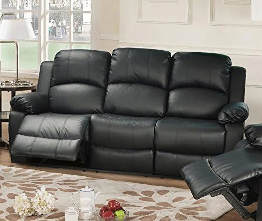 Black 3 Piece Recliner Sofa Loveseat and Chair C509501