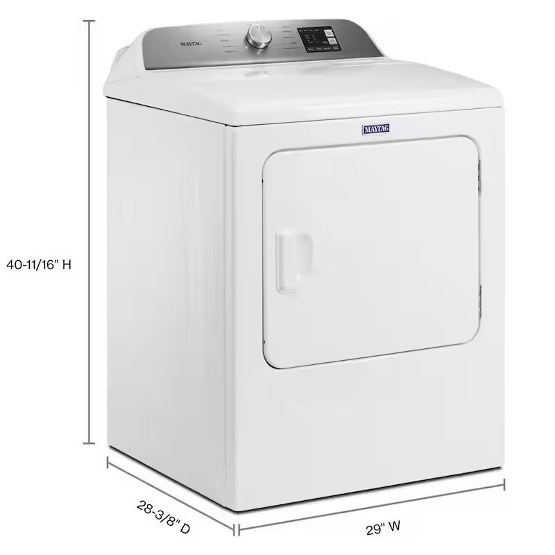 White Electric Vented Dryer with Moisture Sensing Y178