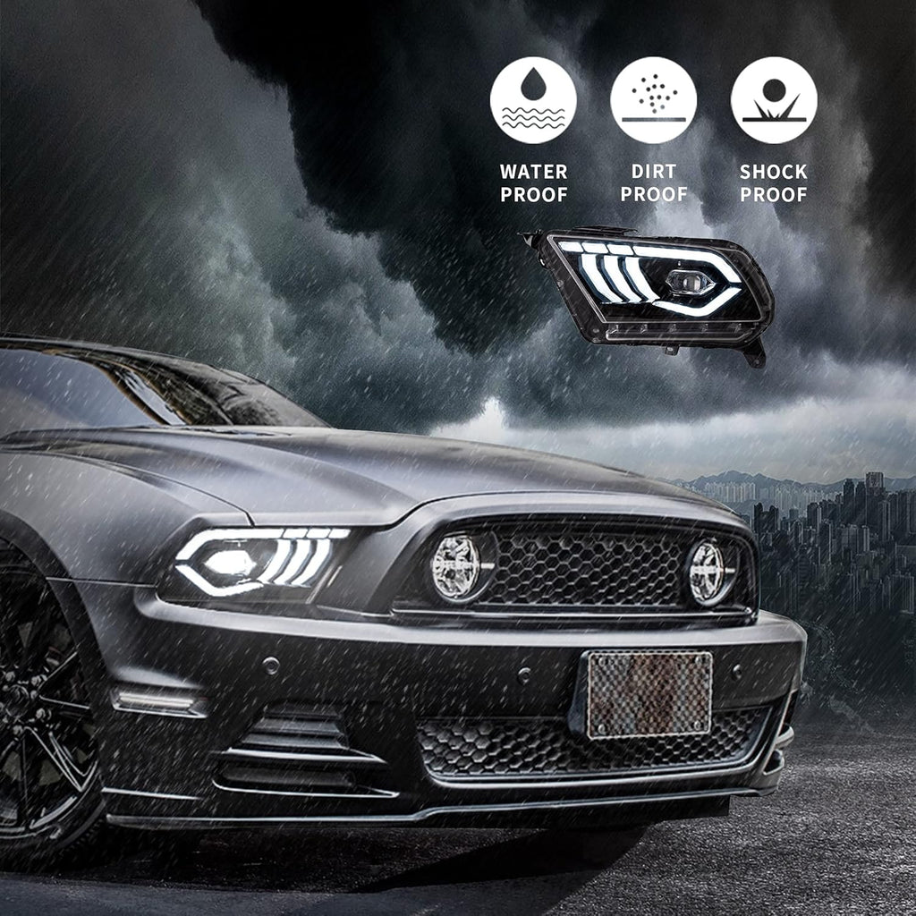 LED Headlights for 2010-2014 Ford Mustang with Dynamic DRL & Sequential Turn Signal P312839