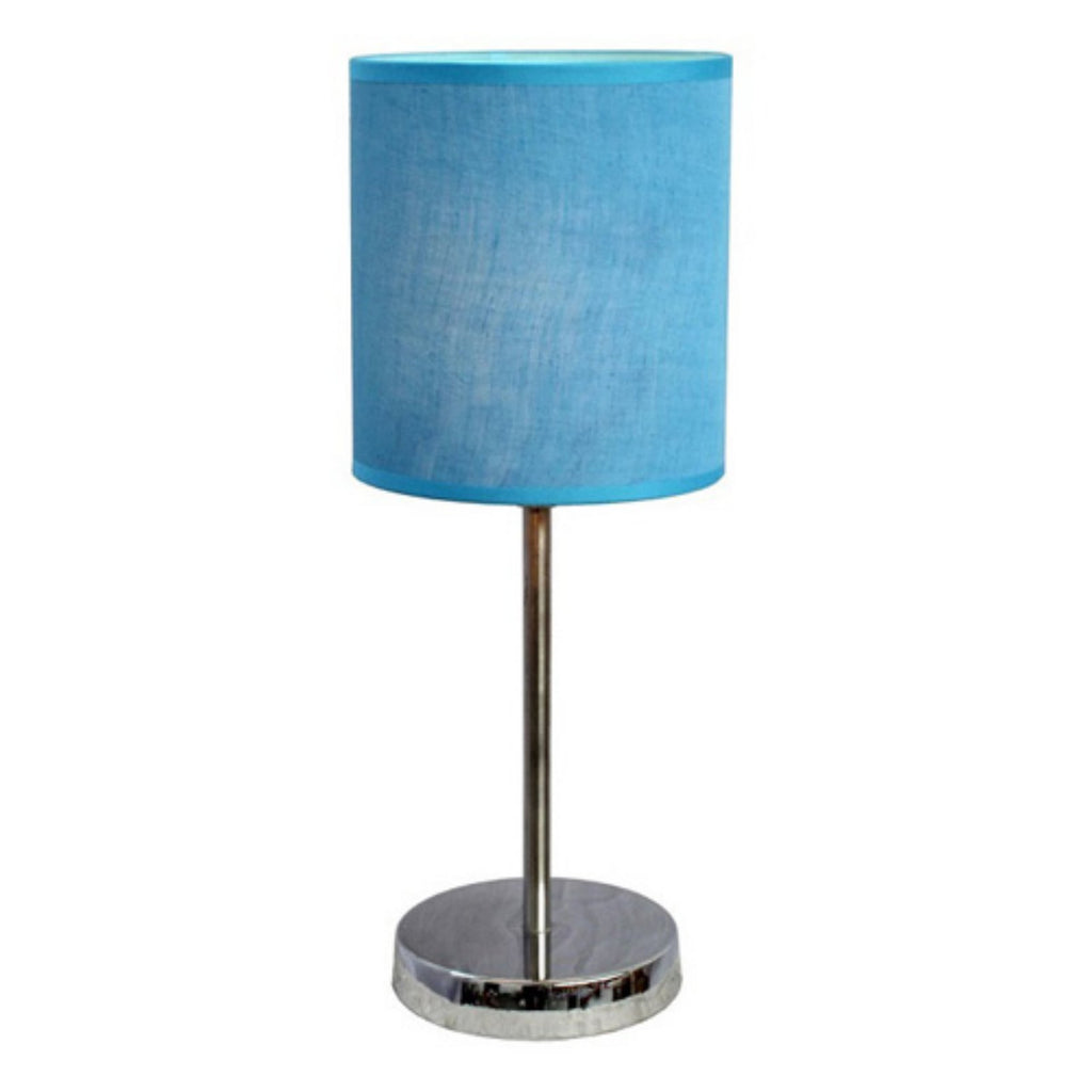 White Mini Table Lamp with Fabric Shade A28047