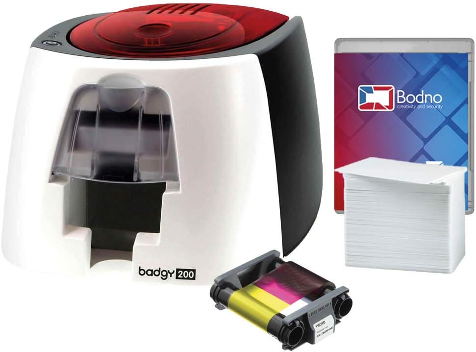 Color Plastic ID Card Printer with Complete Supplies Package K9800