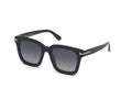 Shiny Black Gradient Grey Polarized Sunglasses G385