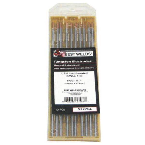 Tungsten Electrodes, 5/32 in Dia, 12 in Long, E3 S431832