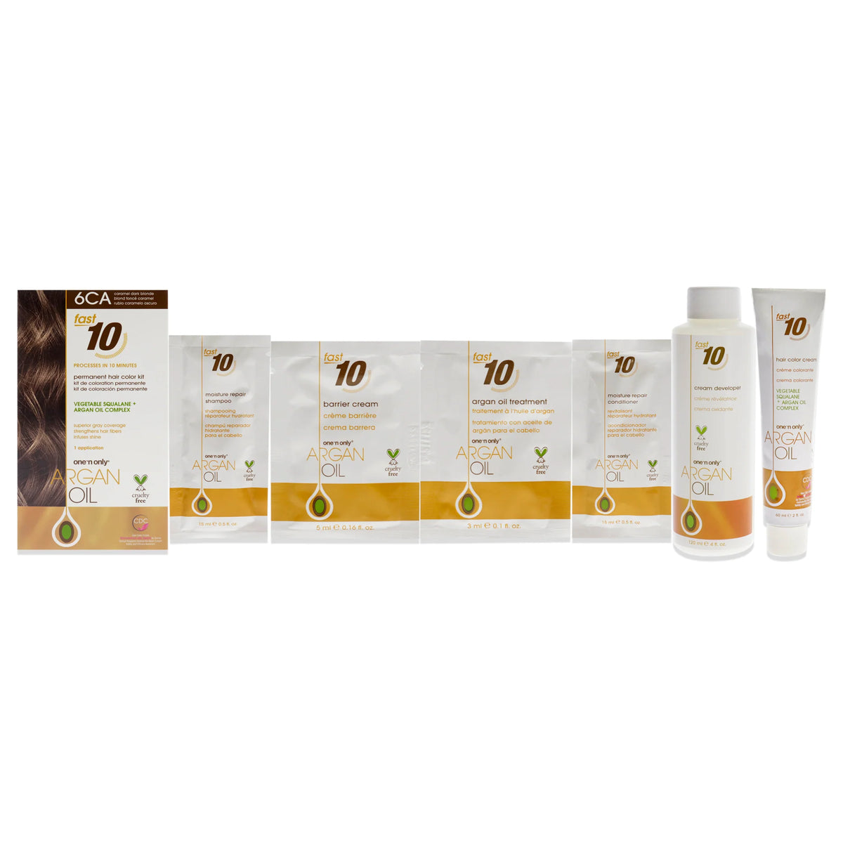 1 Pc Permanent Hair Color Kit - 6CA Caramel Dark Blonde P7610
