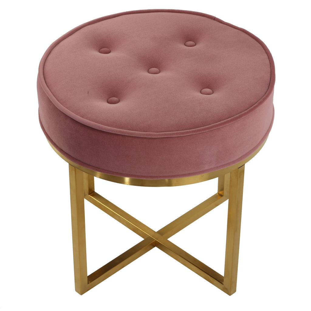 Pink Round Ottoman I669418