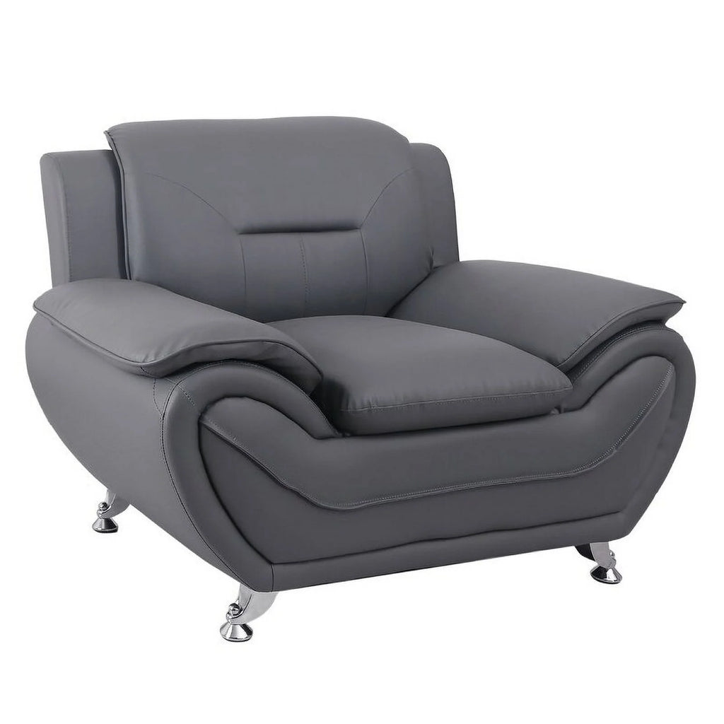Red Faux Leather Upholstered Club Chair V191443