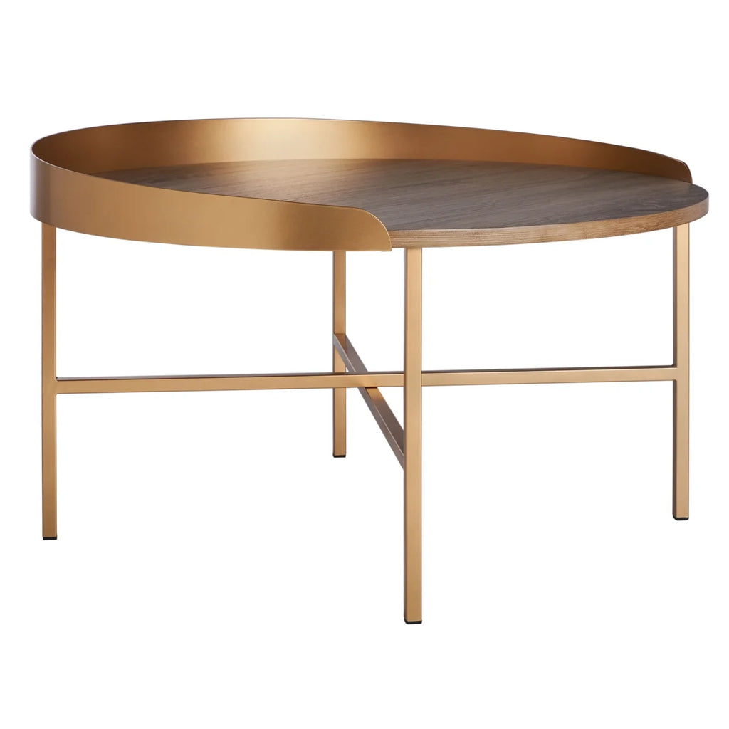 Round Light Grey Oak Coffee Table V3617