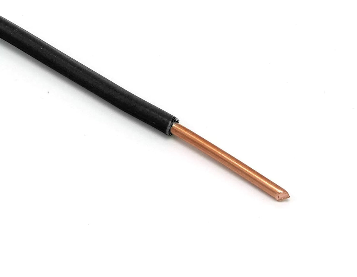 200 Feet 12 AWG Insulated Solid Copper THHN THWN Wire Black L413