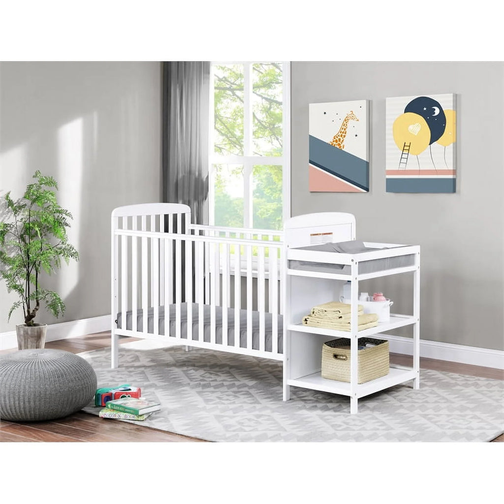 White Crib & Changer Combo M542